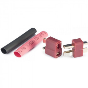 High-Power Plug - red Ficha Deans M/F com Manga Termorectráctil-3040001