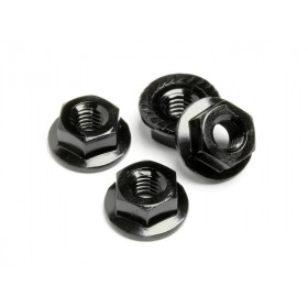 WHEEL NUT M4 SERRATED (BLACK/4pcs) WHEEL NUT M4 SERRATED (BLACK/4pcs)