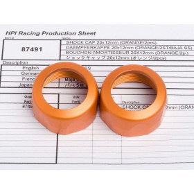 SHOCK CAP 20x12mm (ORANGE/2pcs) SHOCK CAP 20x12mm (ORANGE/2pcs)