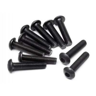 BUTTON HEAD SCREW M3x14mm (HEX SOCKET/10pcs)