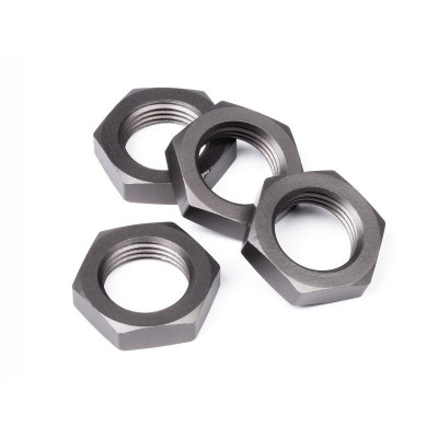 WHEEL NUT 17MM GUN METAL (4 PCS)