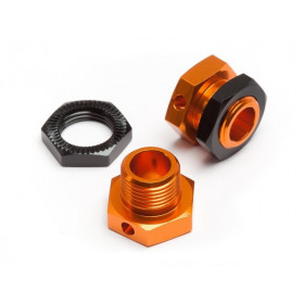 5mm Hex Wheel Adapters Trophy Buggy (Orange/Black) 5mm Hex Wheel Adapters Trophy Buggy (Orange/Black)