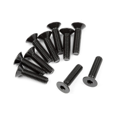 FLAT HEAD SCREW M2.5x10mm (HEX SOCKET/10pcs)