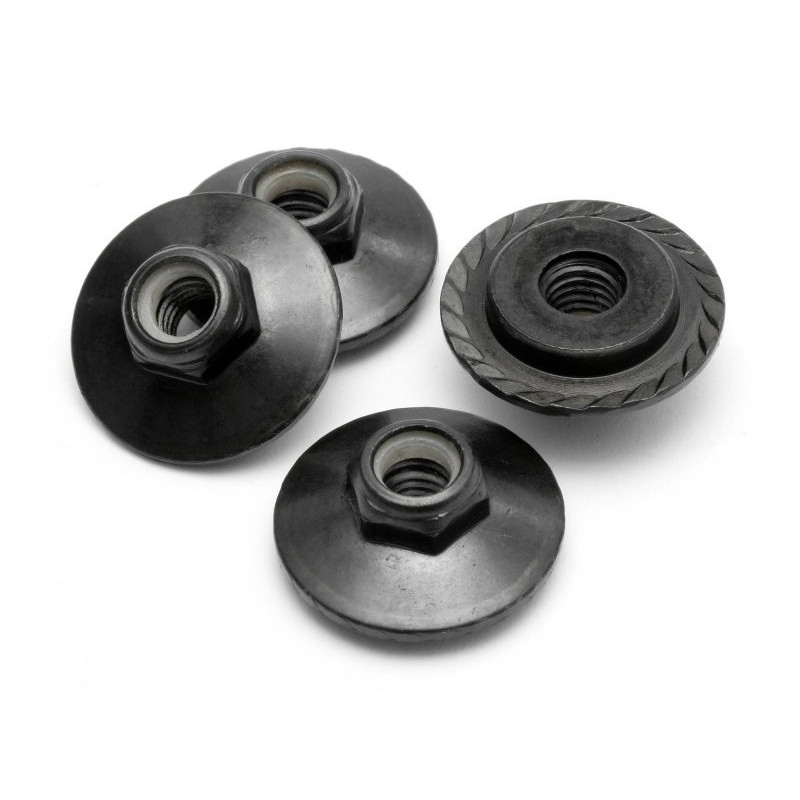 FLANGED LOCK NUT M5x8mm (BLACK/4pcs) FLANGED LOCK NUT M5x8mm (BLACK/4pcs)