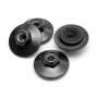 FLANGED LOCK NUT M5x8mm (BLACK/4pcs)