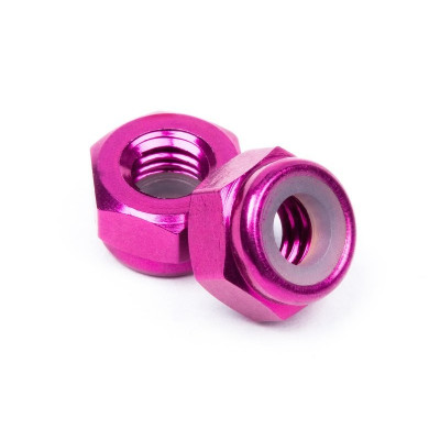 ALUMINUM LOCK NUT M4 (PURPLE/10pcs)