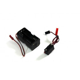 Suporte para 4 Pilhas + Interruptor Suporte para 4 Pilhas + Interruptor