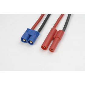 Conversion lead E-Flite Male - 4mm gold connector, silicon w Conversion lead E-Flite Male - 4mm gold connector, silicon w