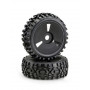 Pneus de terra c/ jante em preto 1:8 (2)