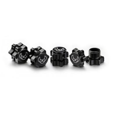 Alargadores 1:8 em preto 17mm