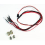 LED set white/red with aluminum holder