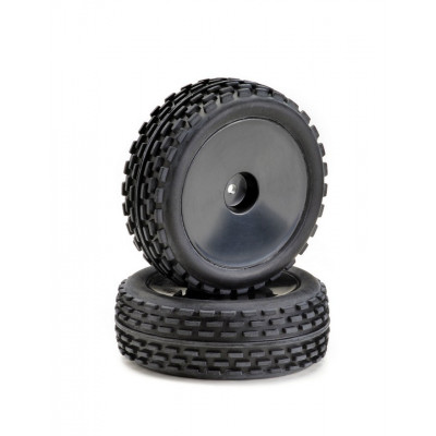 Wheel Set Buggy Disc "Offroad" front Black (2) 1:10