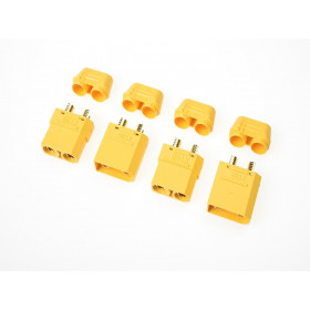 Connector - XT-90H - w/ Cap - Gold Plated - Male + Female Connector - XT-90H - w/ Cap - Gold Plated - Male + Female