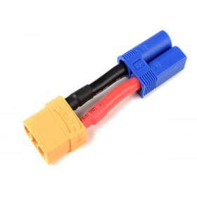 Power Adapter Lead - EC-5 Plug XT-90 Socket - 10AWG Silicone Power Adapter Lead - EC-5 Plug XT-90 Socket - 10AWG Silicone