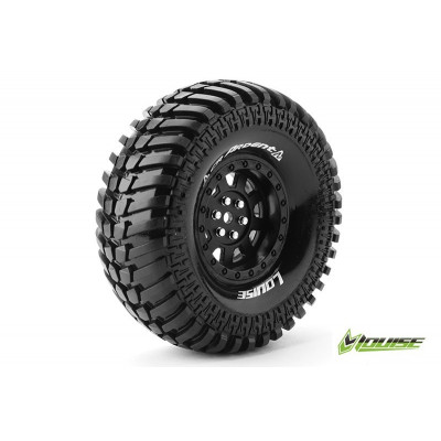 CR-ARDENT 1:10 Crawler Tire Set Mounted Super Soft Black 1.9