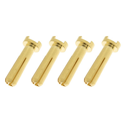 Connector 4.0mm Gold Plated 90 Deg Male - 4 pcs