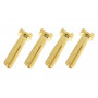 Connector 4.0mm Gold Plated 90 Deg Male - 4 pcs