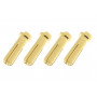 Connector 5.0mm Gold Plated 90 Deg Male - 4 pcs