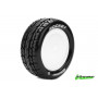 E-ROCKET 1:10 Buggy Tire Set Mounted Soft White Rims Kyosho