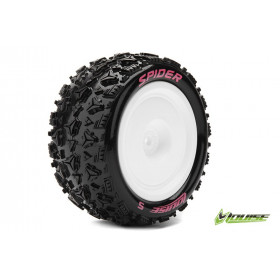 E-SPIDER 1:10 Buggy Tire Set Mounted Soft White Rims Kyoshor E-SPIDER 1:10 Buggy Tire Set Mounted Soft White Rims Kyoshor