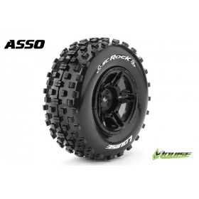 SC-ROCK 1:10 Short Course Tire Set Mounted Soft Black Rims SC-ROCK 1:10 Short Course Tire Set Mounted Soft Black Rims
