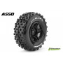 SC-ROCK 1:10 Short Course Tire Set Mounted Soft Black Rims