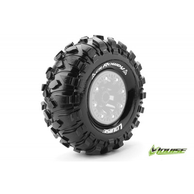 CR-ROWDY 1:10 Crawler Tire Set Mounted Super Soft Black 2.2
