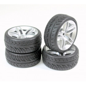 Wheel Set Onroad "10 Spoke / Profile" Silver 1:10 (4) Wheel Set Onroad "10 Spoke / Profile" Silver 1:10 (4)