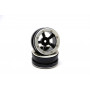 Beadlock Wheels PT-Safari Black/Silver 1.9 (2 pcs)