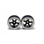 Beadlock Wheels PT-Safari Black/Silver 1.9 (2 pcs)