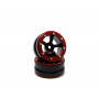 Beadlock Wheels PT-Safari Black/Red 1.9 (2 pcs)