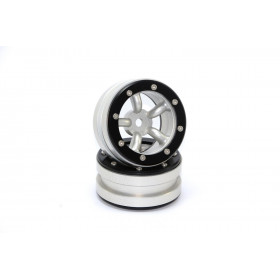 Beadlock Wheels PT-Safari Silver/Black 1.9 (2 pcs) Beadlock Wheels PT-Safari Silver/Black 1.9 (2 pcs)