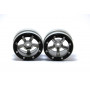 Beadlock Wheels PT-Safari Silver/Black 1.9 (2 pcs)