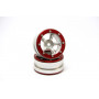 Beadlock Wheels PT-Safari Silver/Red 1.9 (2 pcs)