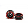 Beadlock Wheels PT-Bullet Black/Red 1.9 (2 pcs)