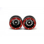 Beadlock Wheels PT-Bullet Black/Red 1.9 (2 pcs)