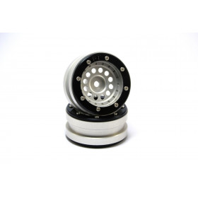 Beadlock Wheels PT-Bullet Silver/Black 1.9 (2 pcs) Beadlock Wheels PT-Bullet Silver/Black 1.9 (2 pcs)