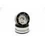 Beadlock Wheels PT-Bullet Silver/Black 1.9 (2 pcs)