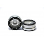 Beadlock Wheels PT-Bullet Silver/Black 1.9 (2 pcs)