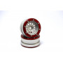 Beadlock Wheels PT-Bullet Silver/Red 1.9 (2 pcs)