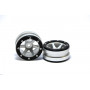 Beadlock Wheels PT-Slingshot Silver/Black 1.9 (2 pcs)