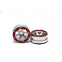 Beadlock Wheels PT- Slingshot Silver/Red 1.9 (2 pcs)