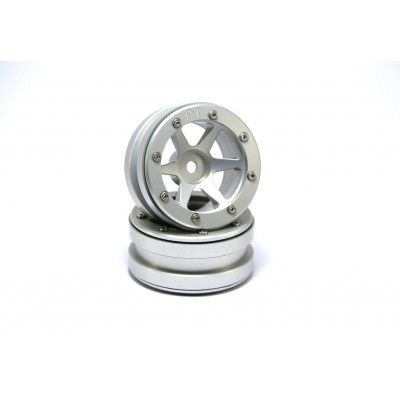 Beadlock Wheels PT- Slingshot Silver/Silver 1.9 (2 pcs)
