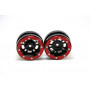 Beadlock Wheels PT- Distractor Black/Red 1.9 (2 pcs)