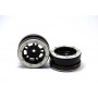 Beadlock Wheels PT-Distractor Black/Silver 1.9 (2 pcs)
