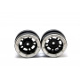 Beadlock Wheels PT-Distractor Black/Silver 1.9 (2 pcs)