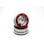 Beadlock Wheels PT-Distractor Silver/Red 1.9 (2 pcs)