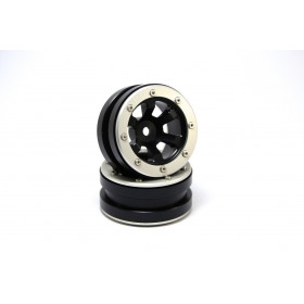 Beadlock Wheels PT-Claw Black/Silver 1.9 (2 pcs) Beadlock Wheels PT-Claw Black/Silver 1.9 (2 pcs)