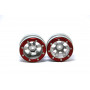 Beadlock Wheels PT-Claw Silver/Red 1.9 (2 pcs)