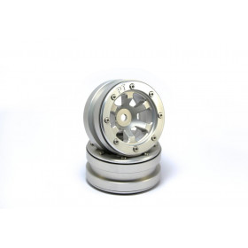 Beadlock Wheels PT-Claw Silver/Silver 1.9 (2 pcs) Beadlock Wheels PT-Claw Silver/Silver 1.9 (2 pcs)